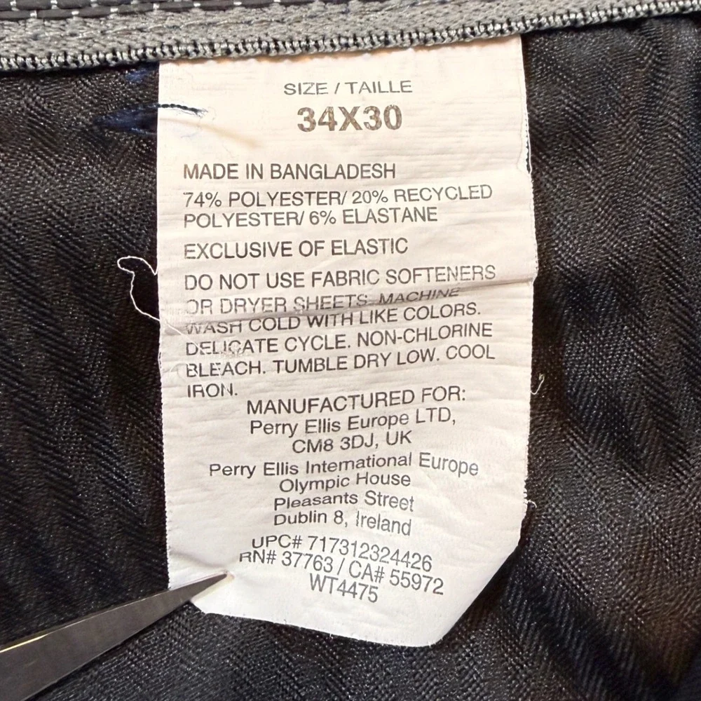 Ben Hogan Performance Golf Pants Mens 34x30 Navy Blue Stretch Flat WT4475 2288